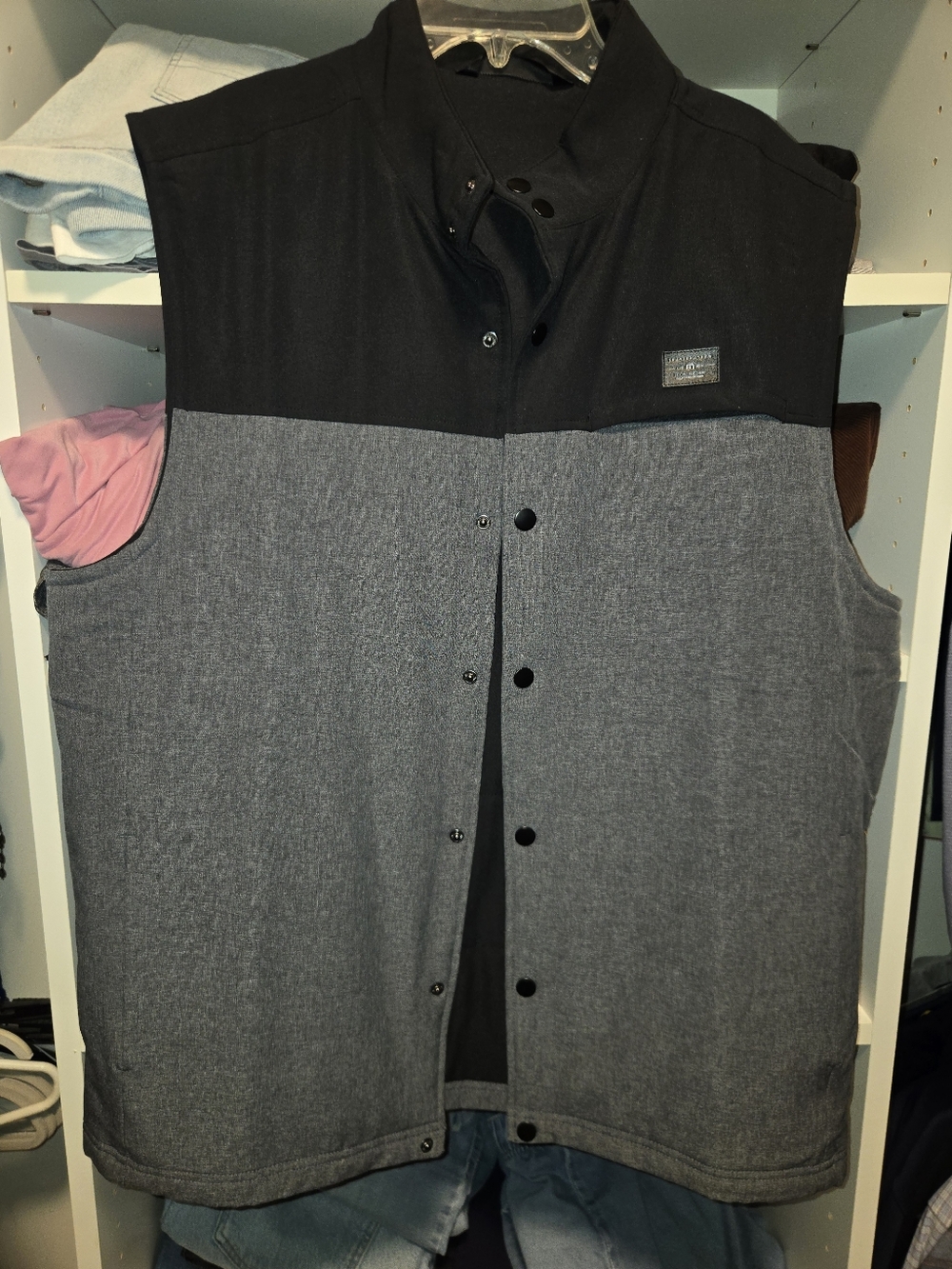 Travis Mathew Black and Gray Golf Vest
